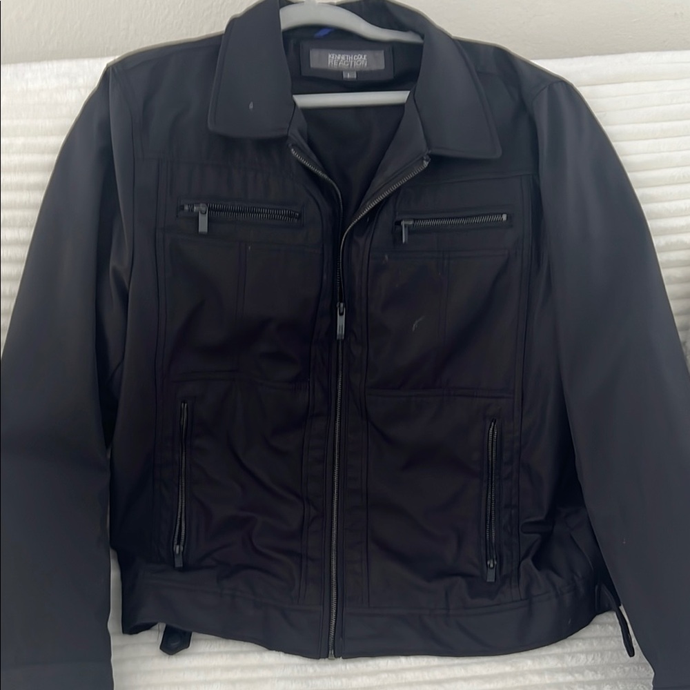 Members Only Black Lightweight Jacket with Classic Collar